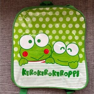 Vintage Sanrio Kerokerokeroppi Frog Lunch Bag Mini Backpack Kawaii